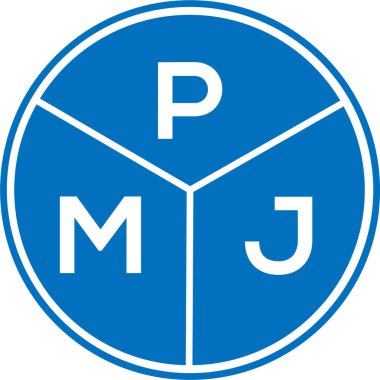 Beyaz arka planda PMJ harf logosu tasarımı. PMJ yaratıcı daire harfi logosu. PMJ harf dizaynı. Beyaz arkaplanda PMJ harf logosu tasarımı. PMJ yaratıcı daire harfi logosu. PMJ harf tasarımı.