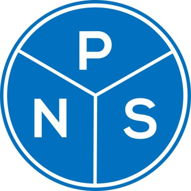 Beyaz arka planda PNS harf logosu tasarımı. PNS yaratıcı daire harfi logosu konsepti. PNS harf tasarımı.