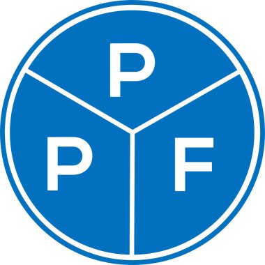 Beyaz arkaplanda PPF harf logosu tasarımı. PPF yaratıcı daire harfi logosu. PPF harf tasarımı.