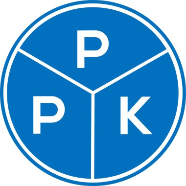 Beyaz arkaplanda PPK harf logosu tasarımı. PPK yaratıcı daire harfi logosu. PPK harf tasarımı.