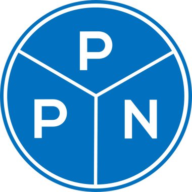 Beyaz arkaplanda PPN harf logosu tasarımı. PPN yaratıcı daire harfi logosu. PPN harf tasarımı.