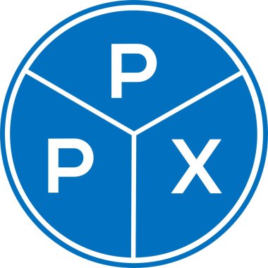 Beyaz arkaplanda PPX harfli logo tasarımı. PPX yaratıcı daire harfi logosu. PPX harf tasarımı.
