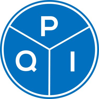Beyaz arka planda PQI harf logosu tasarımı. PQI yaratıcı daire harfi logosu konsepti. PQI harf tasarımı.