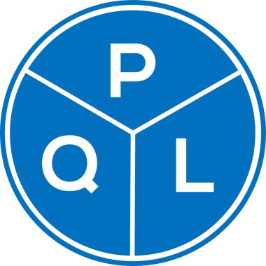 Beyaz arkaplanda PQL harf logosu tasarımı. PQL yaratıcı daire harfi logosu konsepti. PQL harf tasarımı.