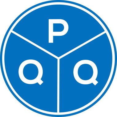 Beyaz arka planda PQQ harfi logo tasarımı. PQQ yaratıcı daire harfi logosu konsepti. PQQ harf tasarımı.