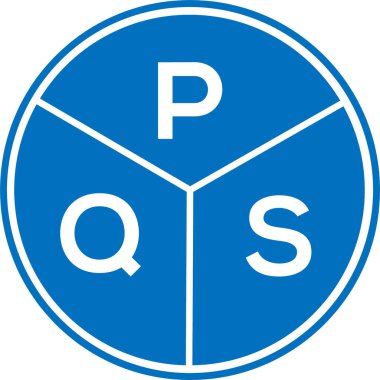 Beyaz arkaplanda PQS harf logosu tasarımı. PQS yaratıcı daire harfi logosu konsepti. PQS harf tasarımı.