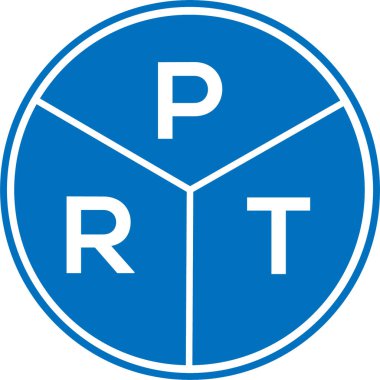 Beyaz arka planda PRT harf logosu tasarımı. PRT yaratıcı daire harfi logosu konsepti. PRT harf tasarımı.