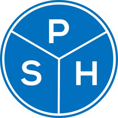 Beyaz arkaplanda PSH harf logosu tasarımı. PSH yaratıcı daire harfi logosu konsepti. PSH harf tasarımı. Beyaz arkaplanda PSH harf logosu tasarımı. PSH yaratıcı daire harfi logosu konsepti. PSH harf tasarımı.