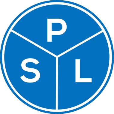 Beyaz arkaplanda PSL harf logosu tasarımı. PSL yaratıcı daire harfi logosu konsepti. PSL harf tasarımı.