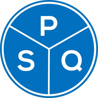 Beyaz arka planda PSQ harfi logo tasarımı. PSQ yaratıcı daire harfi logosu konsepti. PSQ harf tasarımı.