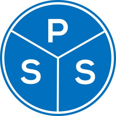 Beyaz arka planda PSS harfi logo tasarımı. PSS yaratıcı daire harfi logosu. PSS harf tasarımı.