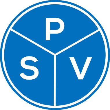 Beyaz arkaplanda PSV harf logosu tasarımı. PSV yaratıcı daire harfi logosu konsepti. PSV harf tasarımı.