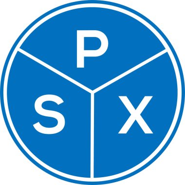 Beyaz arka planda PSX harfli logo tasarımı. PSX yaratıcı daire harfi logosu konsepti. PSX harf tasarımı.