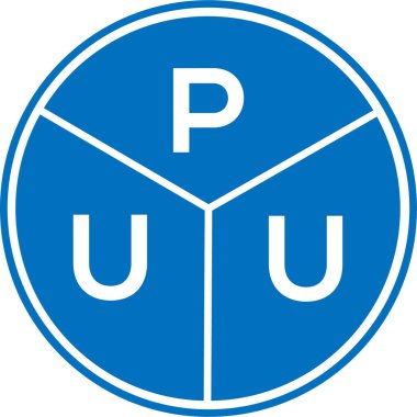 Beyaz arka planda PUU harf logosu tasarımı. PUU yaratıcı daire harfi logosu. PUU harf dizaynı. PUU harf logosu tasarımı beyaz arkaplanda. PUU yaratıcı daire harfi logosu. PUU harf tasarımı.