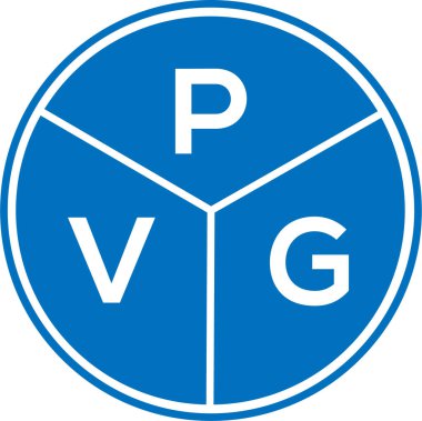 Beyaz arka planda PVG harf logosu tasarımı. PVG yaratıcı daire harfi logosu konsepti. PVG harf tasarımı.
