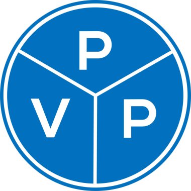 Beyaz arka planda PVP harf logosu tasarımı. PVP yaratıcı daire harfi logosu konsepti. PVP harf tasarımı.