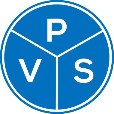 Beyaz arka planda PVS harf logosu tasarımı. PVS yaratıcı daire harfi logosu konsepti. PVS harf tasarımı.