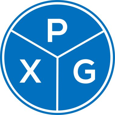 Beyaz arkaplanda PXG harf logosu tasarımı. PXG yaratıcı daire harfi logosu konsepti. PXG harf tasarımı.