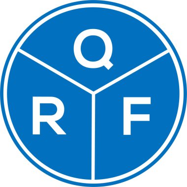 Beyaz arkaplanda QRF harf logosu tasarımı. QRF yaratıcı daire harfi logosu konsepti. QRF harf tasarımı. Beyaz arkaplanda QRF harfi logo tasarımı. QRF yaratıcı daire harfi logosu konsepti. QRF harf tasarımı.