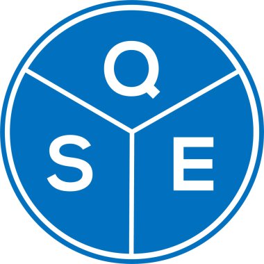 Beyaz arkaplanda QSE harfi logo tasarımı. QSE yaratıcı daire harfi logosu. QSE harf tasarımı. Beyaz arkaplanda QSE harf logosu tasarımı. QSE yaratıcı daire harfi logosu. QSE harf tasarımı.