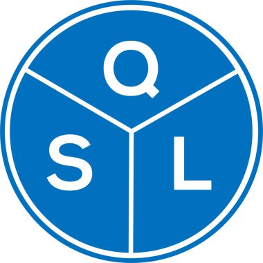Beyaz arkaplanda QSL harf logosu tasarımı. QSL yaratıcı daire harfi logosu konsepti. QSL harf tasarımı.