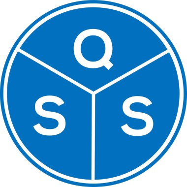 Beyaz arkaplanda QSS harf logosu tasarımı. QSS yaratıcı daire harfi logosu. QSS harf tasarımı.