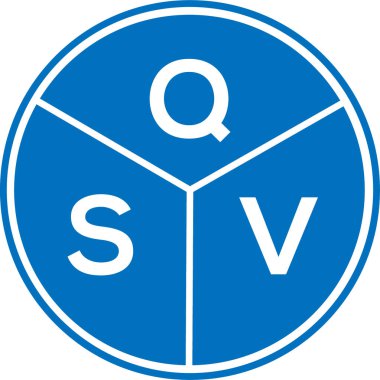 Beyaz arkaplanda QSV harf logosu tasarımı. QSV yaratıcı daire harfi logosu konsepti. QSV harf tasarımı.