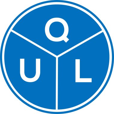 Beyaz arkaplanda QUL harf logosu tasarımı. QUL yaratıcı daire harfi logosu. QUL harf tasarımı.