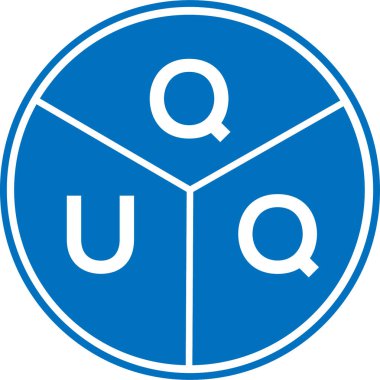 Beyaz arka planda QUQ harfi logo tasarımı. QuQ yaratıcı daire harfi logosu. QUQ harf tasarımı.