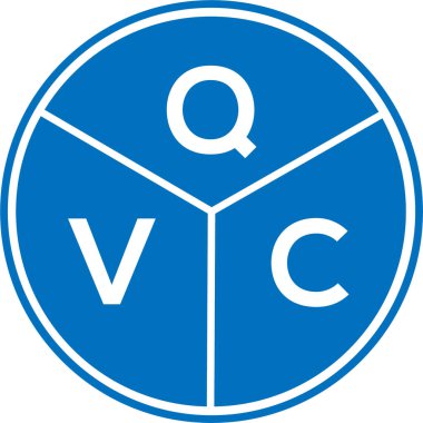 Beyaz arkaplanda QVC harf logosu tasarımı. QVC yaratıcı daire harfi logosu konsepti. QVC harf tasarımı.