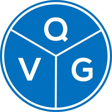 Beyaz arkaplanda QVG harf logosu tasarımı. QVG yaratıcı daire harfi logosu konsepti. QVG harf tasarımı.