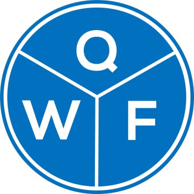 Beyaz arkaplanda QWF harf logosu tasarımı. QWF yaratıcı daire harfi logosu konsepti. QWF harf dizaynı. Beyaz arkaplanda QWF harfi logo tasarımı. QWF yaratıcı daire harfi logosu konsepti. QWF harf tasarımı.