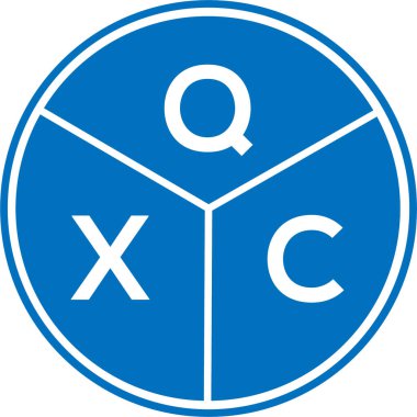 Beyaz arkaplanda QXc harf logosu tasarımı. QXc yaratıcı daire harfi logosu. QXc harf tasarımı.