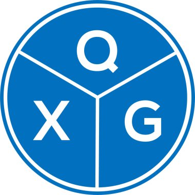Beyaz arkaplanda QXg harfi logo tasarımı. QXg yaratıcı daire harfi logosu konsepti. QXg harf tasarımı.