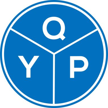 Beyaz arkaplanda QYP harf logosu tasarımı. QYP yaratıcı daire harfi logosu konsepti. QYP harf tasarımı.