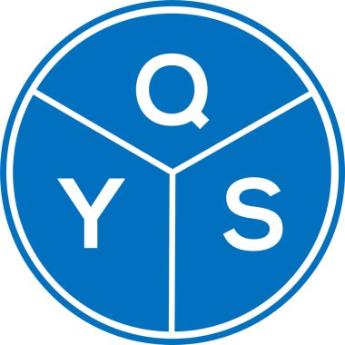 Beyaz arkaplanda QYS harfi logo tasarımı. QYS yaratıcı daire harfi logosu. QYS harf tasarımı.