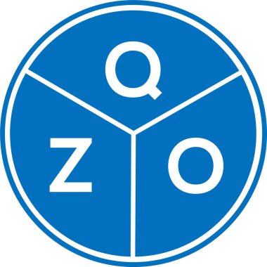Beyaz arkaplanda QZO harfi logo tasarımı. QZO yaratıcı daire harfi logosu konsepti. QZO harf tasarımı.