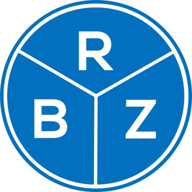 Beyaz arkaplanda RBZ harf logosu tasarımı. RBZ yaratıcı daire harfi logosu konsepti. RBZ harf tasarımı.
