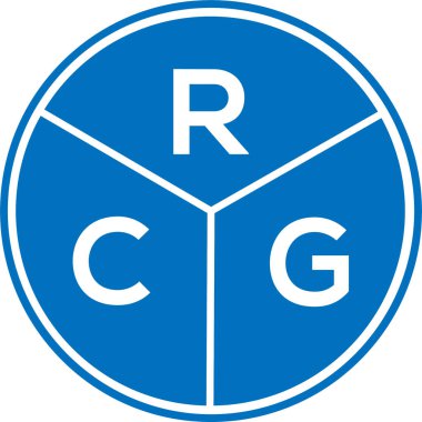 Beyaz arka planda RCG harf logosu tasarımı. RCG yaratıcı daire harfi logosu konsepti. RCG harf tasarımı.