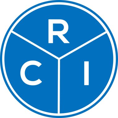 Beyaz arka planda RCI harf logosu tasarımı. RCI yaratıcı daire harfi logosu konsepti. RCI harf tasarımı.