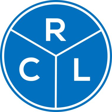 Beyaz arkaplanda RCL harf logosu tasarımı. RCL yaratıcı daire harfi logosu konsepti. RCL harf tasarımı.