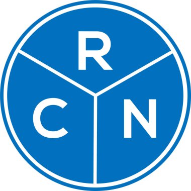 Beyaz arka planda RCN harf logosu tasarımı. RCN yaratıcı daire harfi logosu konsepti. RCn harf tasarımı.