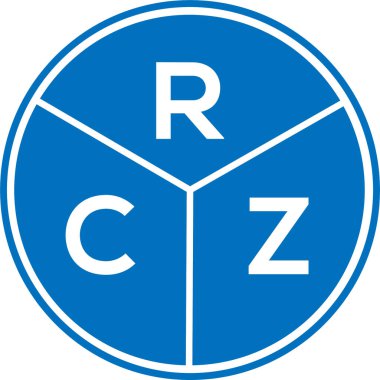 Beyaz arkaplanda RCZ harf logosu tasarımı. RCZ yaratıcı daire harfi logosu konsepti. RCZ harf tasarımı.