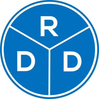 Beyaz arkaplanda RDD harfi logo tasarımı. RDD yaratıcı daire harfi logosu. RDD harf tasarımı.