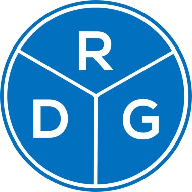 Beyaz arka planda RDG harf logosu tasarımı. RDG yaratıcı daire harfi logosu konsepti. RDG harf tasarımı.