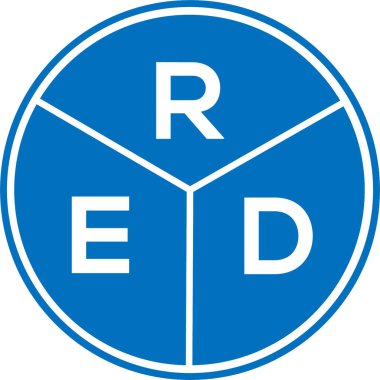 Beyaz arkaplanda kırmızı harf logosu tasarımı. Kırmızı Yaratıcı Daire Harfleri Logosu. Kırmızı harf tasarımı.