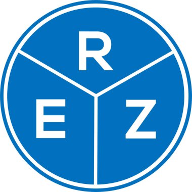 Beyaz arkaplanda REZ harfi logo tasarımı. REZ yaratıcı daire harfi logosu. REZ harf dizaynı. Beyaz arkaplanda REZ harfi logosu tasarımı. REZ yaratıcı daire harfi logosu. REZ harf tasarımı.