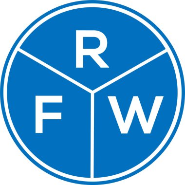 Beyaz arka planda RFW harf logosu tasarımı. RFW yaratıcı daire harfi logosu konsepti. RFW harf dizaynı. Beyaz arkaplanda RFW harf logosu tasarımı. RFW yaratıcı daire harfi logosu konsepti. RFW harf tasarımı. RFW harf logo tasarımı beyaz arkaplan üzerinde. 