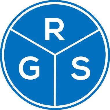 Beyaz arka planda RGS harfi logo tasarımı. RGS yaratıcı daire harfi logosu konsepti. RGS harf tasarımı.