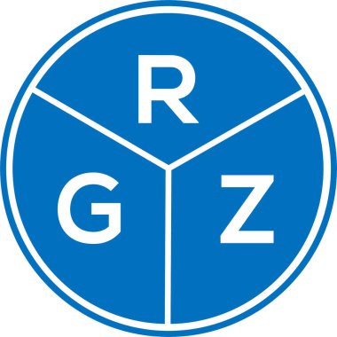 Beyaz arka planda RGZ harf logosu tasarımı. RGZ yaratıcı daire harfi logosu konsepti. RGZ harf tasarımı.